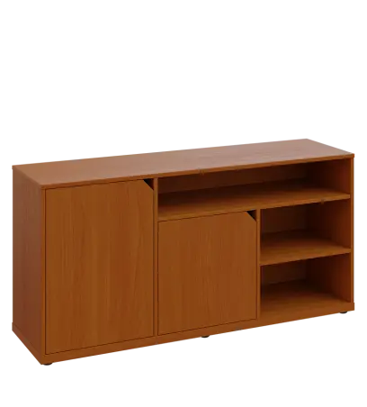 KU2-15DN3 L skříňka nízká 2-dveřová, nika, 740x1522x400, provedení levé, třešeň šumavská